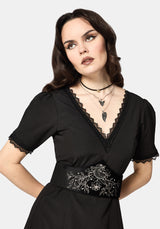 Sanzia Tie Back Lace Midi Dress
