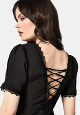 Sanzia Tie Back Lace Midi Dress