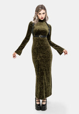 Thornshade Debossed Velour Maxi Dress