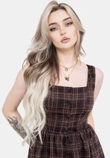 Embla Check High Low Midaxi Dress