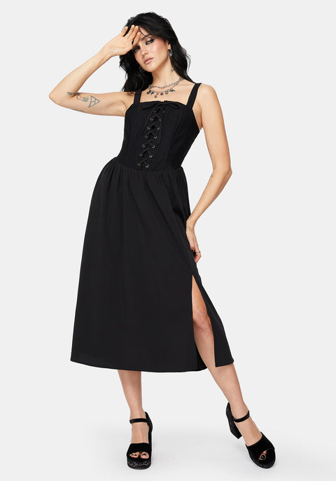 knee length dresses for ladies Miranda Midi Corset Dress – Disturbia