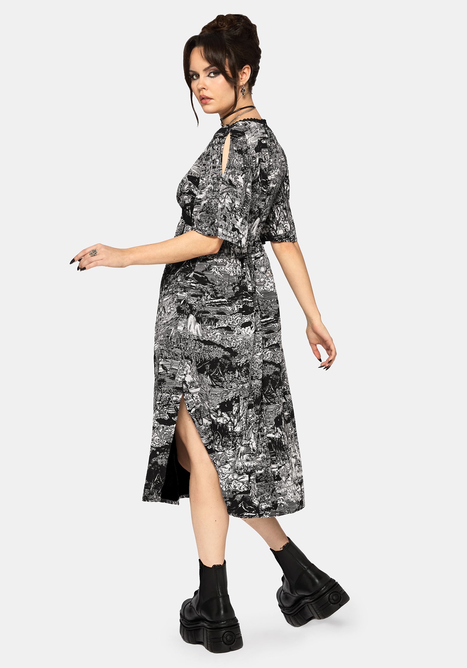 Nara Boudicca Printed Midi Dress