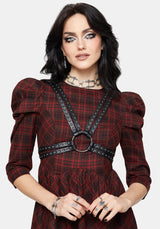 Bonnie Mutton Sleeve Check Mini Dress