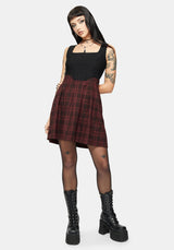 Bonnie Mixed Corset Check Pleated Mini Dress