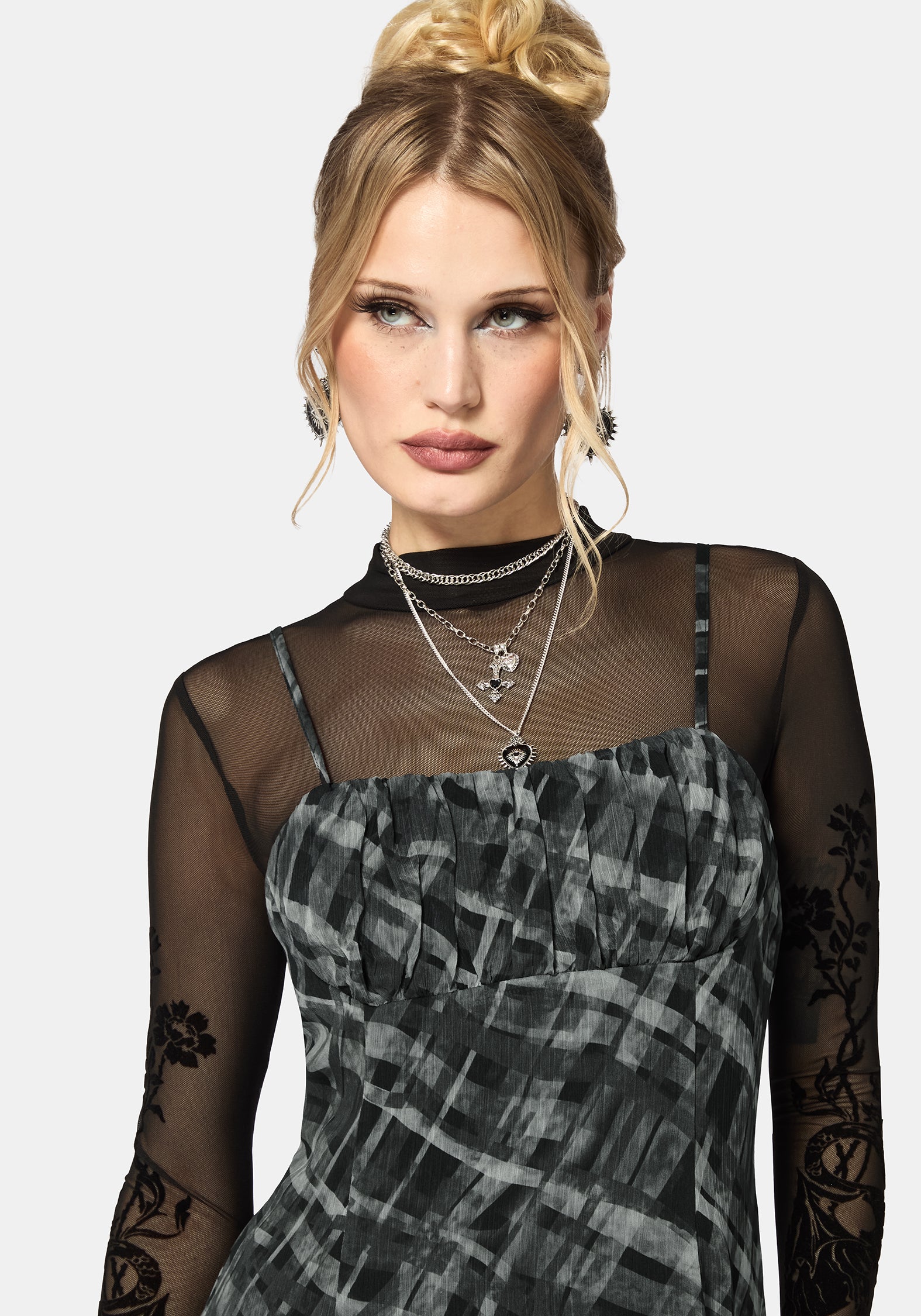 Rhoswen Checked Cami Mini Dress UK 10