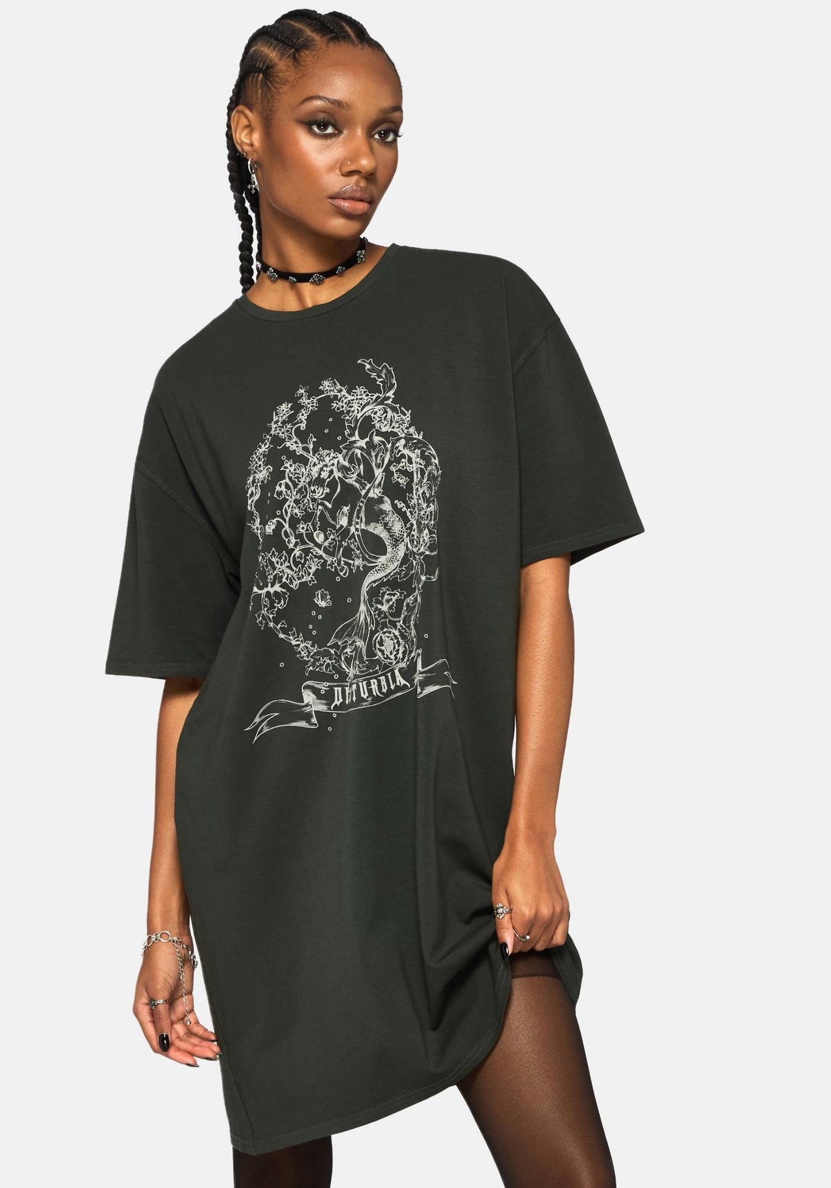 graphic dress Custom All-Over Print T-Shirt a brand born from friendship Women's Tee Dresses | Disturbia