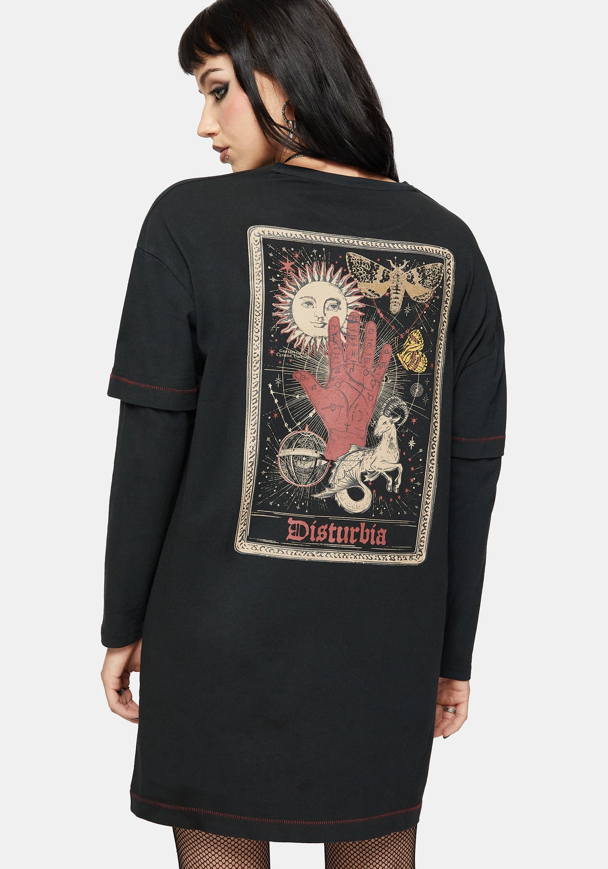 graphic t shirt dress long sleeve KORSIS Women Long Sleeve Tops T-Shirt Dress Round Neck Casual A-Line Loose Vocation Fall Winter Dress Whith Pockets Black S at Amazon Women's Clothing store