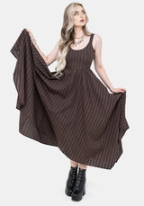 Blythe Handkerchief Hem Midaxi Dress - Brown