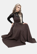 Blythe Handkerchief Hem Midaxi Dress - Brown