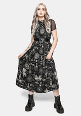 Trinity Moon Shirred Racerback Midi Dress