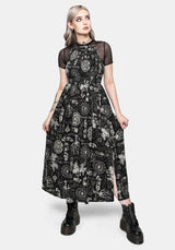 Trinity Moon Shirred Racerback Midi Dress