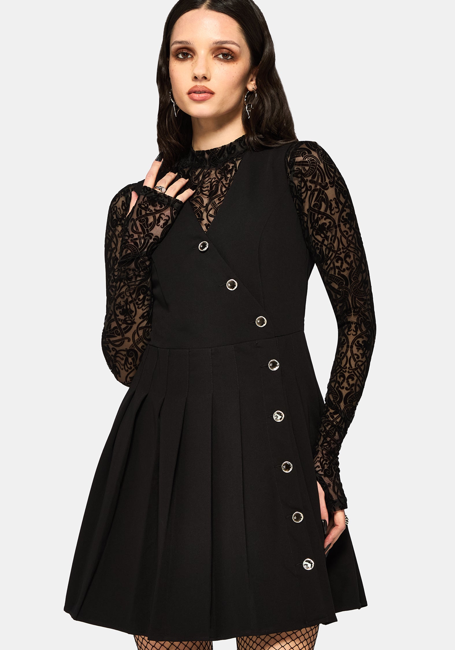 Moonage Asymmetric Sleeveless Mini Dress