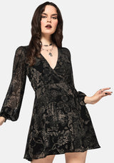 Surge Celtic Print Wrap Mini Dress