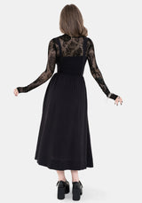 Skye Shirred Back Midaxi Dress - Black