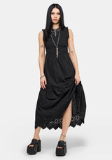 Noirette Broderie Midi Dress