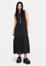 Noirette Broderie Midi Dress UK 6