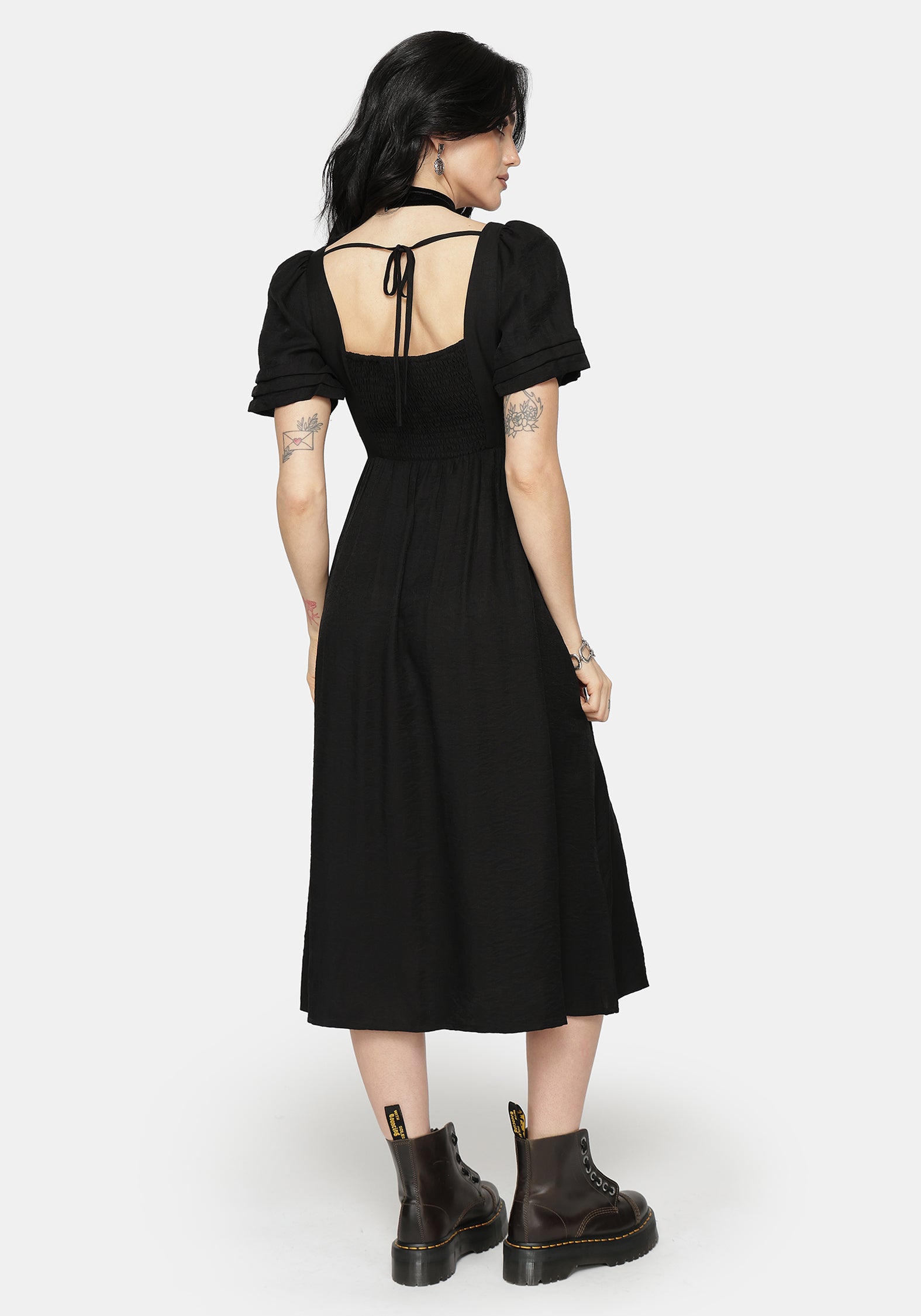 Abellona Embroidered Midi Dress