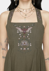 Siora Folklore Embroidered Midi Dress