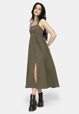 Siora Folklore Embroidered Midi Dress
