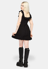 Nephra Frilly Sleeve Trapeze Mini Smock Dress UK 6