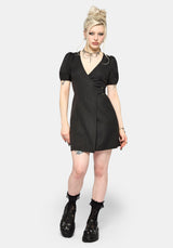 Meliora Wrap Embroidered Mini Dress