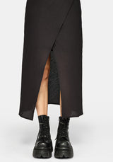 Lila Asymmetric Stripe Midaxi Dress
