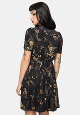 Harpyiai Print Button Up Mini Dress