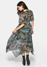 Thalassa Lace Up Midaxi Dress