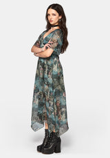 Thalassa Lace Up Midaxi Dress