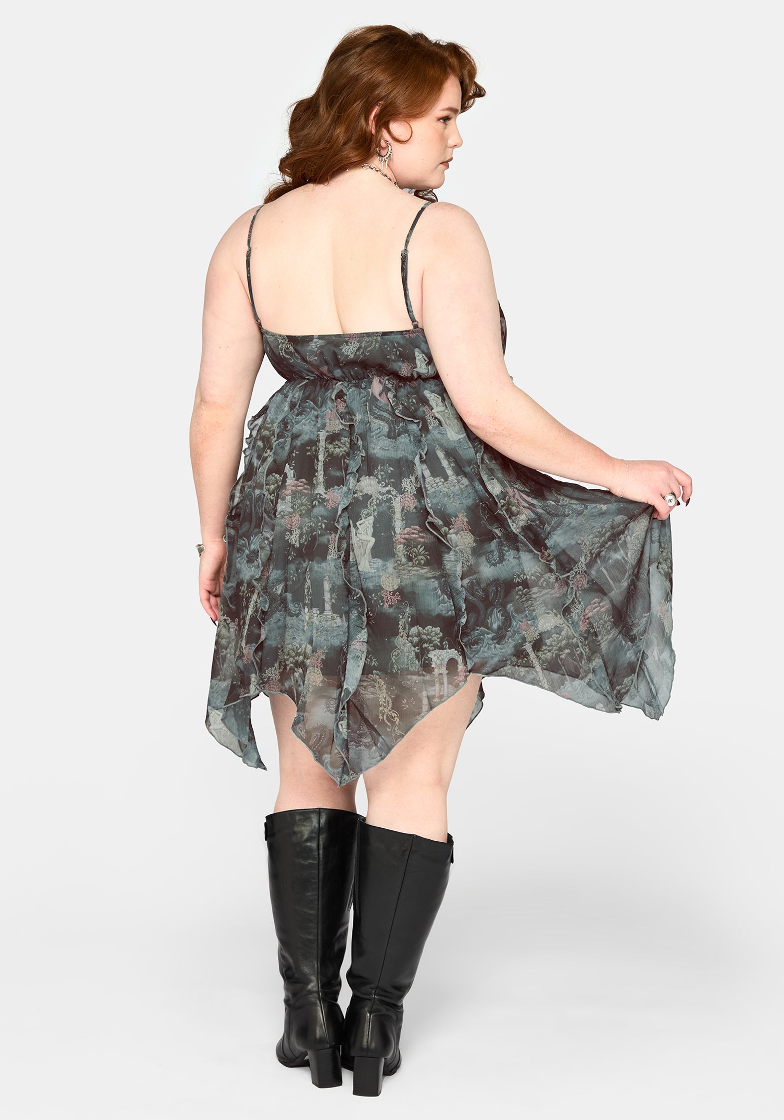 Thalassa Print Tendril Mini Dress