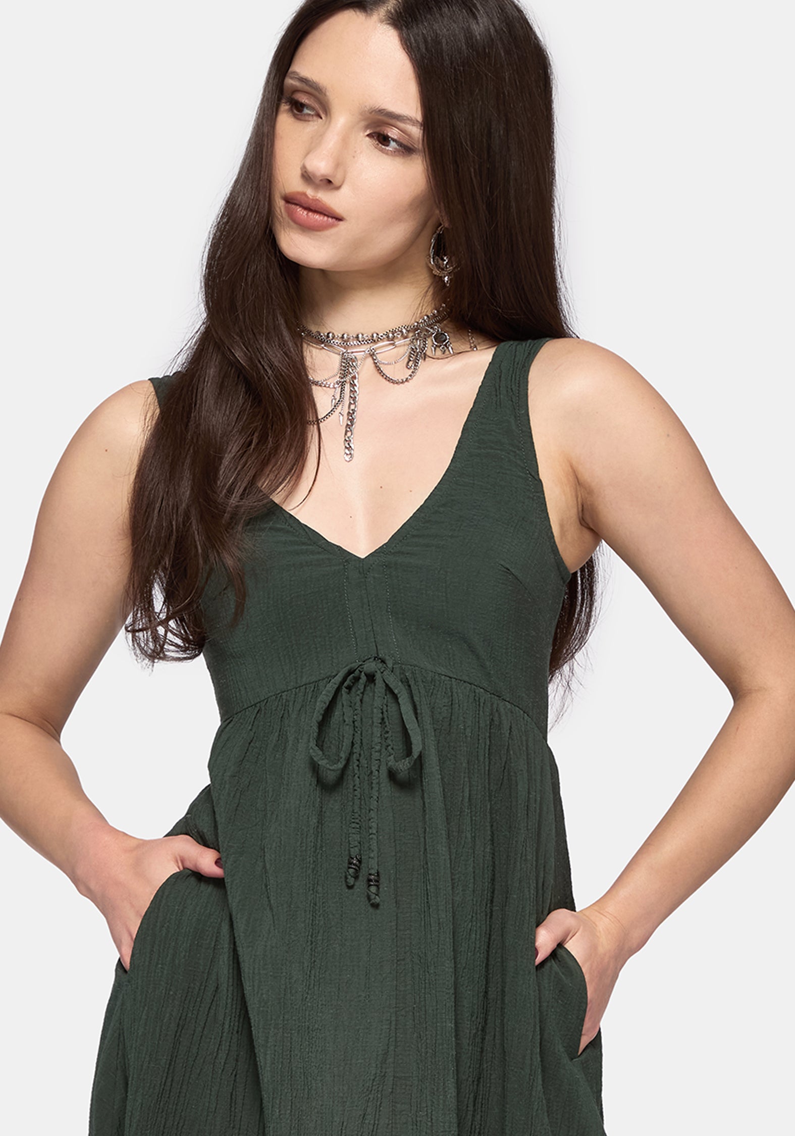 Dysia Crinkle Midi Dress