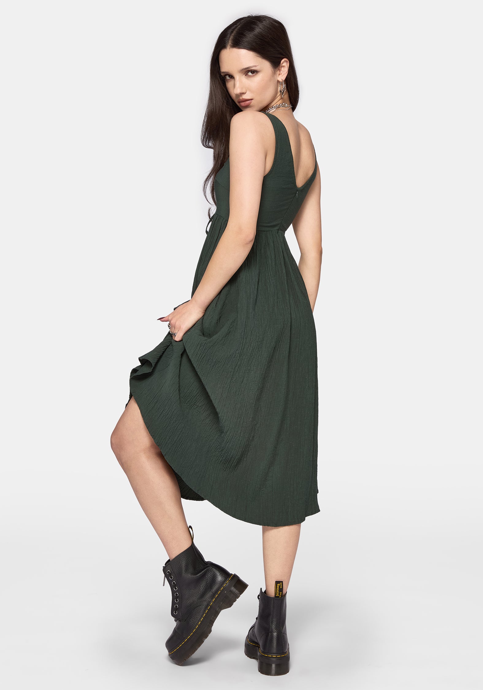 Dysia Crinkle Midi Dress