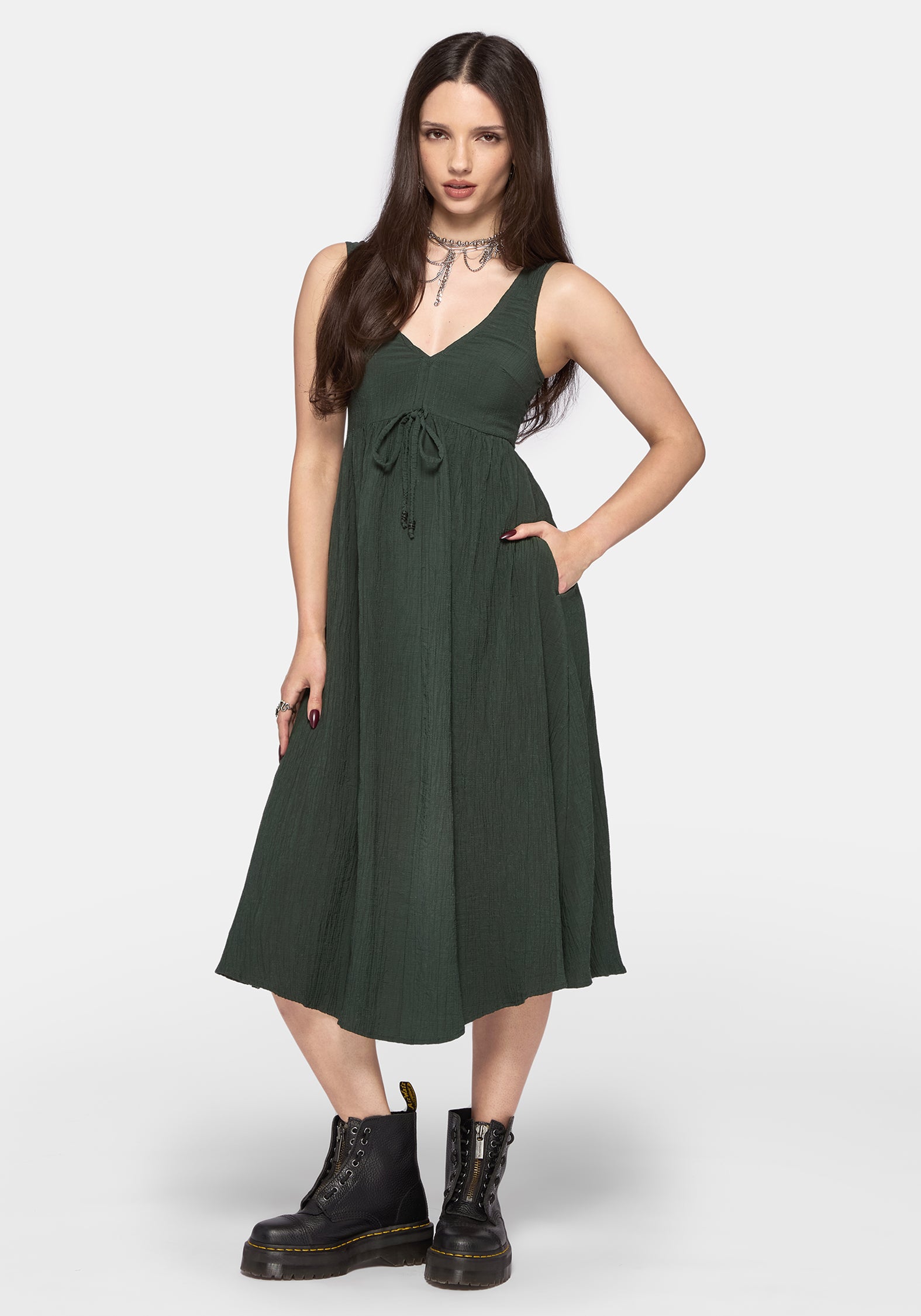 Dysia Crinkle Midi Dress