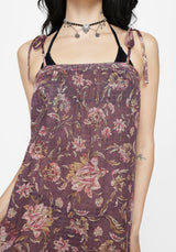 Skye Print Tiered High Low Beach Midaxi Dress
