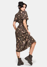 Faela Fairy Tie Waist Wrap Midi Dress UK 6