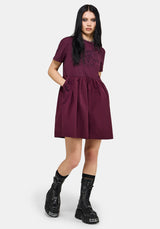 Trixie Embroidered Skater Dress