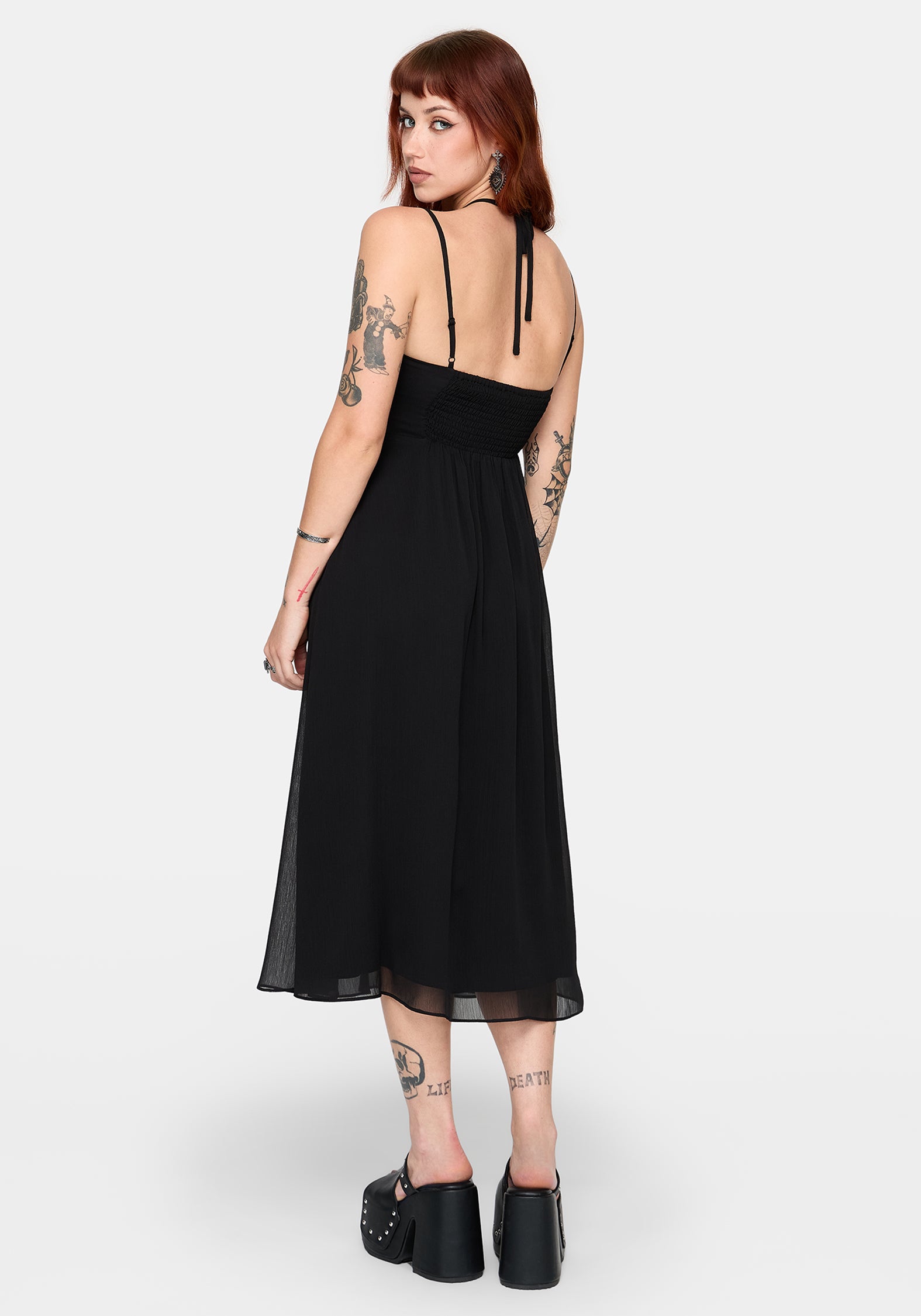 Calla Keyhole Halterneck Midaxi Dress
