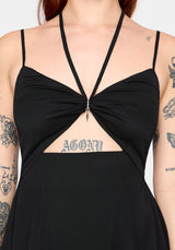 Calla Keyhole Halterneck Midaxi Dress