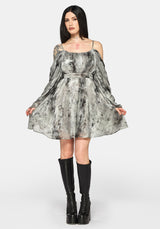 Maddie Cold Shoulder Blouson Mini Dress