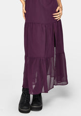 Emer Angel Sleeve Pintuck Waist Maxi Dress