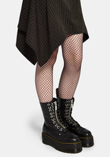 Alecto Pinstripe Handkerchief Hem Mini Dress UK 6