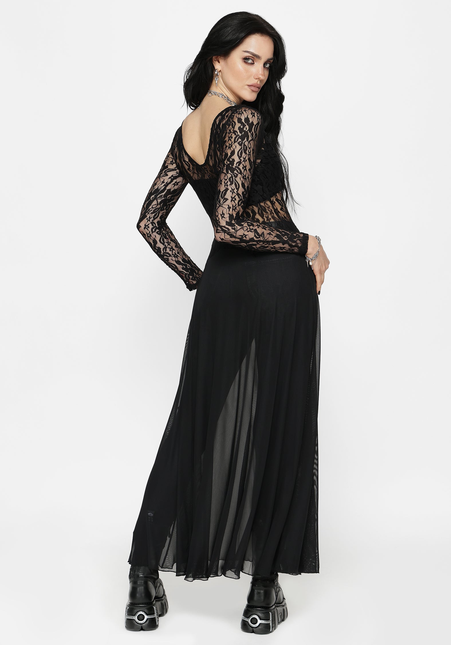 Eltharia Lace Bodice Maxi Dress