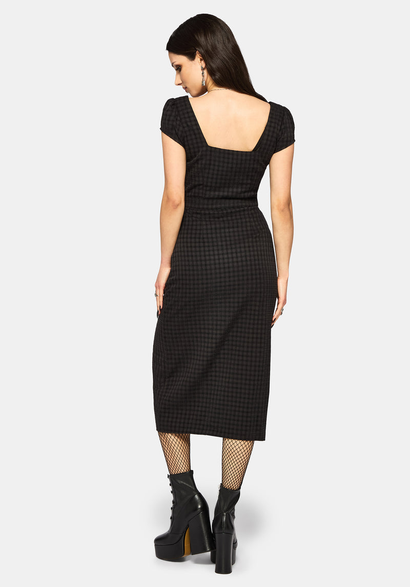 Ziggy Check Cut Out Midaxi Dress – Disturbia