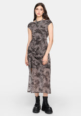 Juniper Ruched Mesh Midaxi Dress