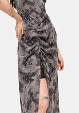 Juniper Ruched Mesh Midaxi Dress