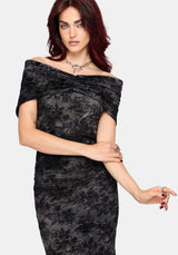 Floriana Hooded Bardot Midaxi Dress