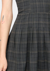 Caitriona Check Zip Front Pinafore Mini Dress