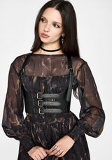 Ember Moth Print Chiffon Shirred Mini Dress