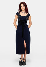 Leona Off-Shoulder Cord Midi Dress