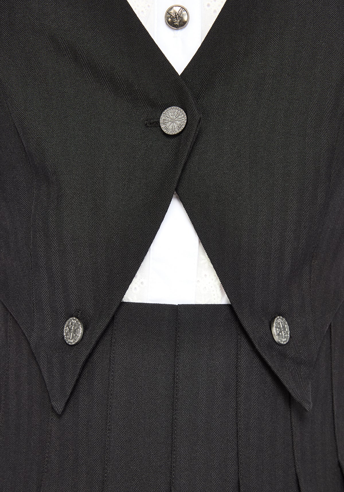 Aveline Waistcoat Pleated Mini Dress